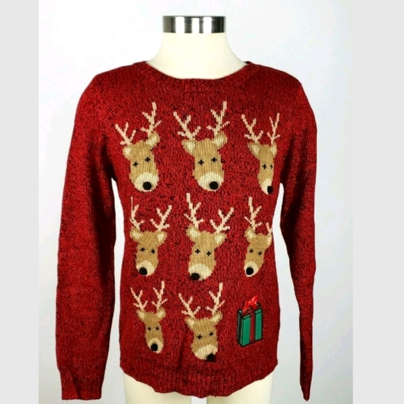 Karen Scott Sweaters - Karen Scott Petites Reindeer Christmas Sweater